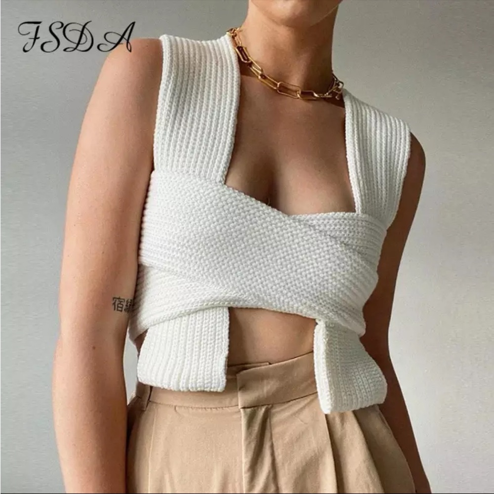 Wrap top exactly similar to the Simonett Nanu Knit Cotton Wrap Top